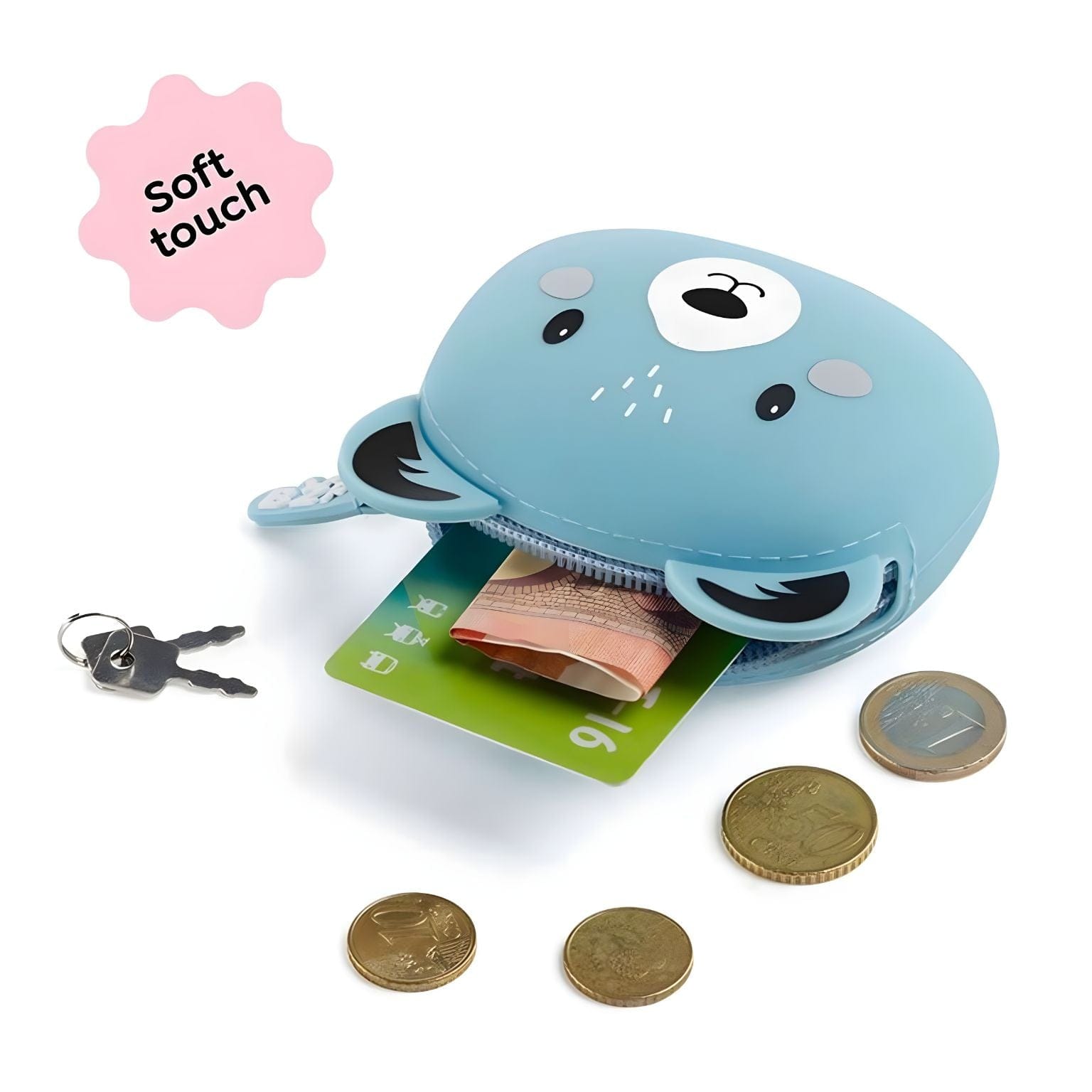Apresentamos Porta Moedas silicone Urso com o SKU 921940325 recomendado para + 3 anos