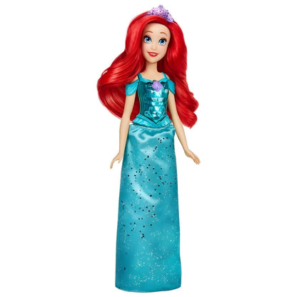 Boneca Ariel Brilho Real de cabelo ruivo e vestido verde-água