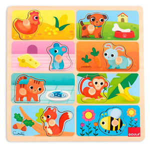 Apresentamos Puzzle Animais Comida Favorita com o SKU 85304123 recomendado para + 2 anos