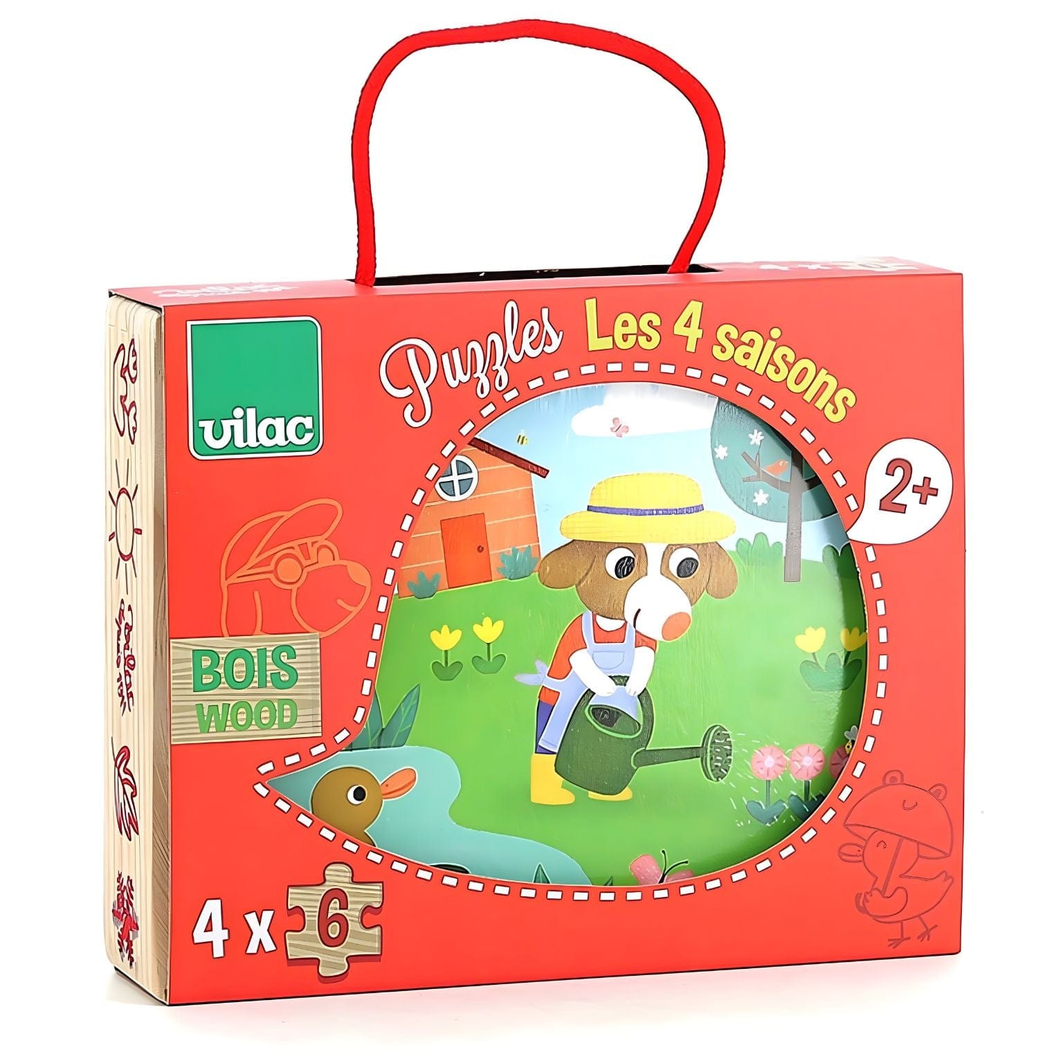 Apresentamos Puzzle de Madeira - Quatro Estações com o SKU 26264124 recomendado para + 2 anos