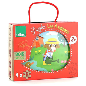 Apresentamos Puzzle de Madeira - Quatro Estações com o SKU 26264124 recomendado para + 2 anos