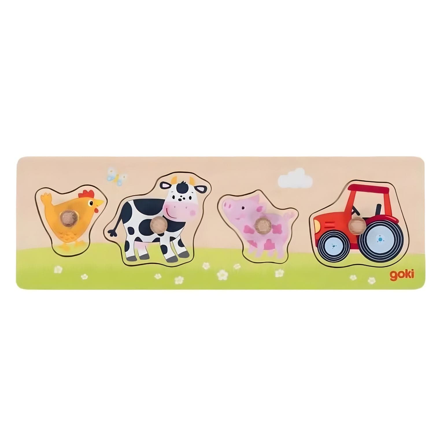 Apresentamos Puzzle de pergas - Na quinta com o SKU 45735525 recomendado para + 12 meses