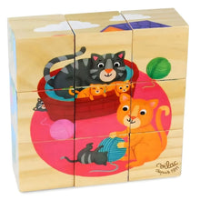 Apresentamos Puzzle em Cubos de Madeira - Animais com o SKU 26240624 recomendado para + 2 anos