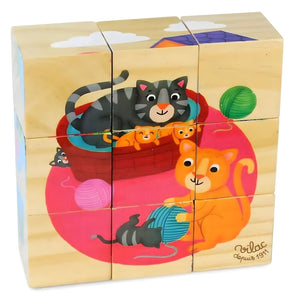Apresentamos Puzzle em Cubos de Madeira - Animais com o SKU 26240624 recomendado para + 2 anos