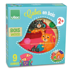 Apresentamos Puzzle em Cubos de Madeira - Animais com o SKU 26240624 recomendado para + 2 anos