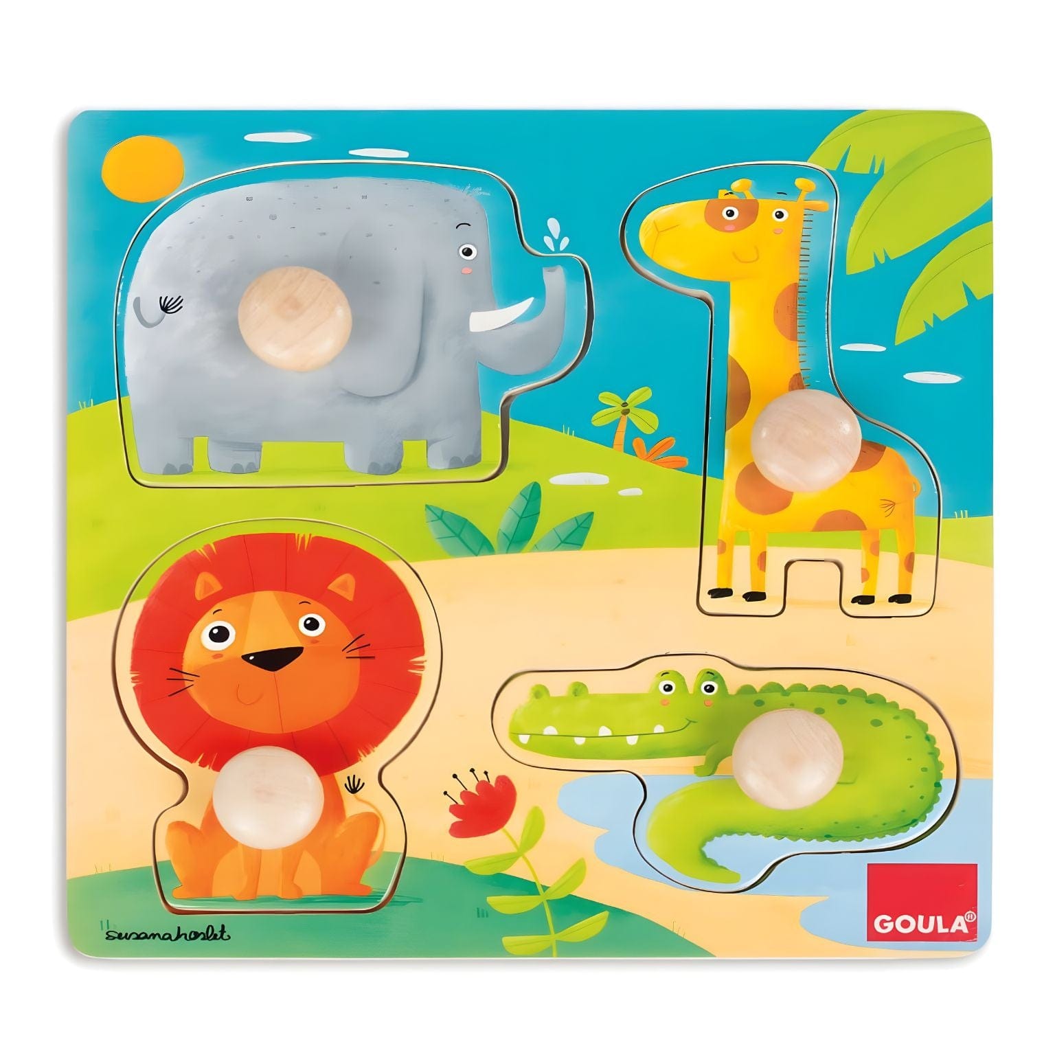 Apresentamos Puzzle Animais da Selva com o SKU 85300425 recomendado para + 12 meses