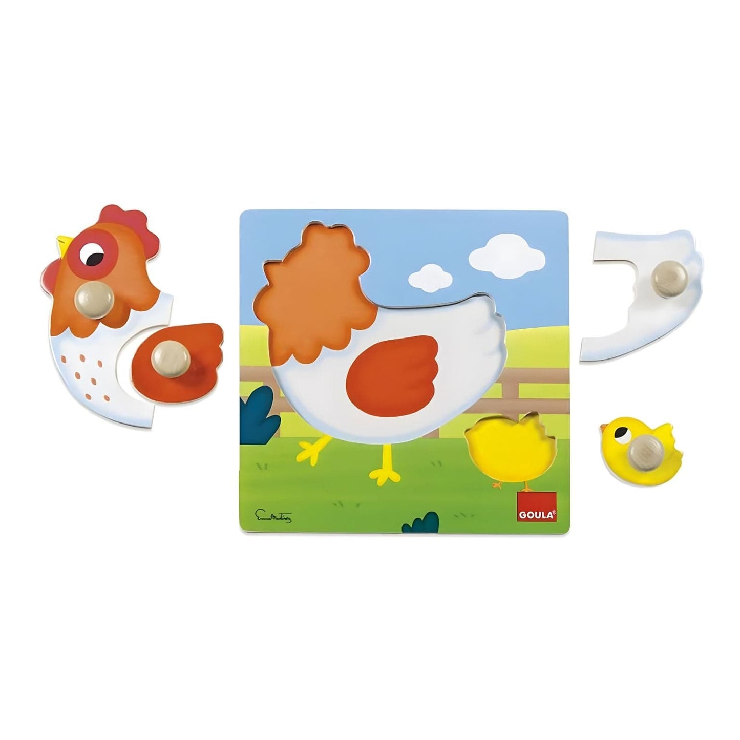 Apresentamos Puzzle Galinha com o SKU 85305225 recomendado para + 12 meses