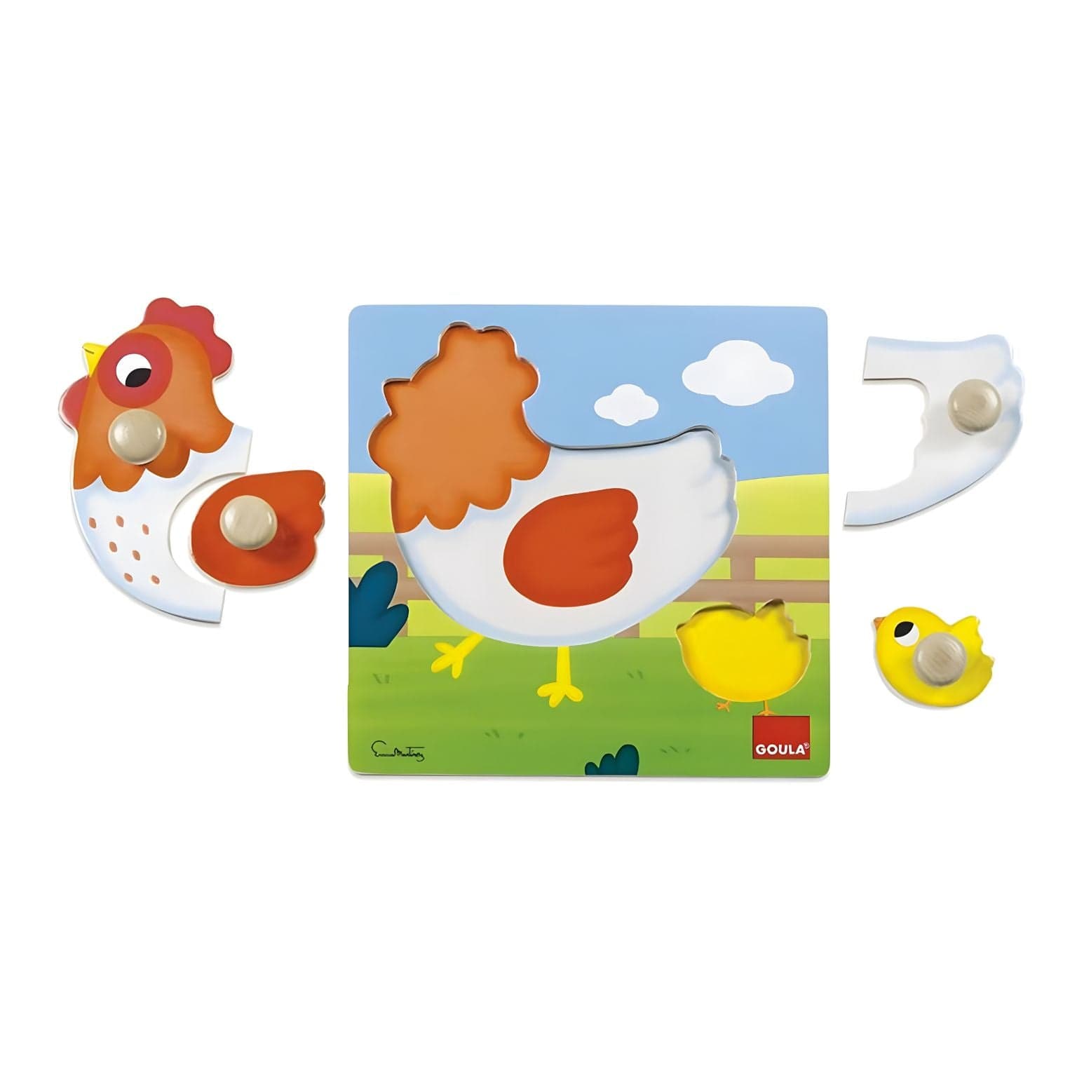 Apresentamos Puzzle Galinha com o SKU 85305225 recomendado para + 12 meses