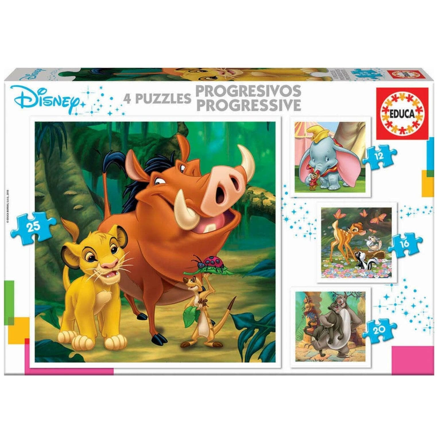 Apresentamos Puzzle Progressivo Animais Disney com o SKU 551810424 recomendado para + 3 anos