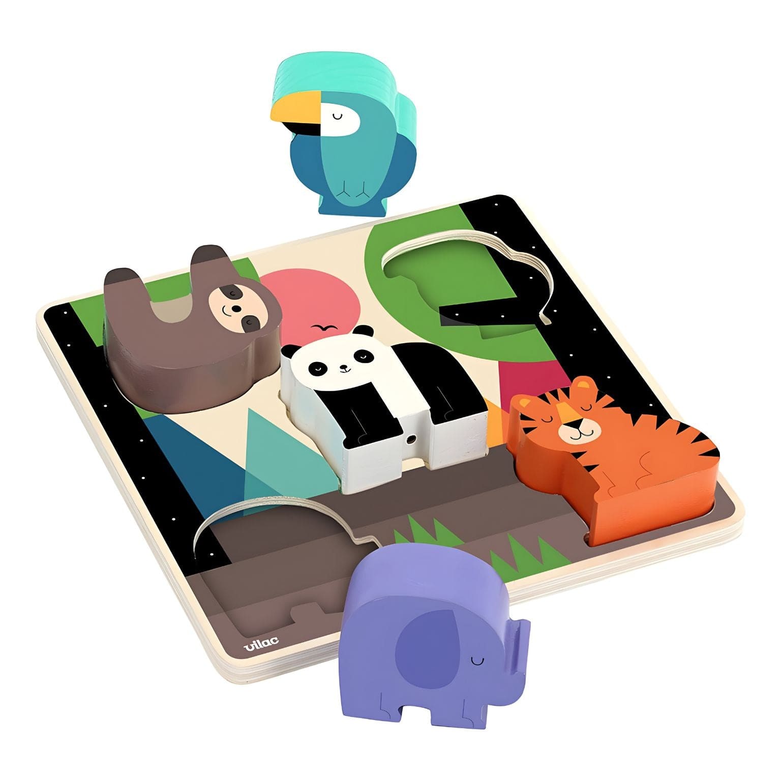 Apresentamos Puzzle sonoro Animais da Selva com o SKU 26740325 recomendado para + 12 meses