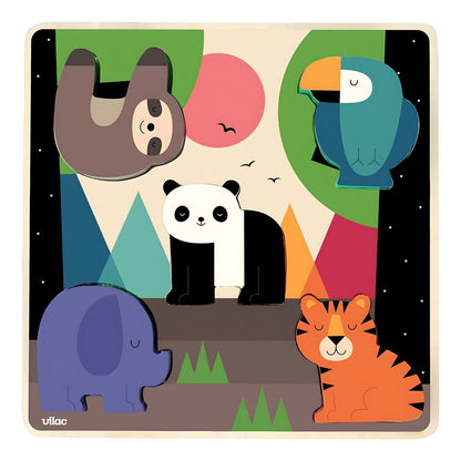 Apresentamos Puzzle sonoro Animais da Selva com o SKU 26740325 recomendado para + 12 meses