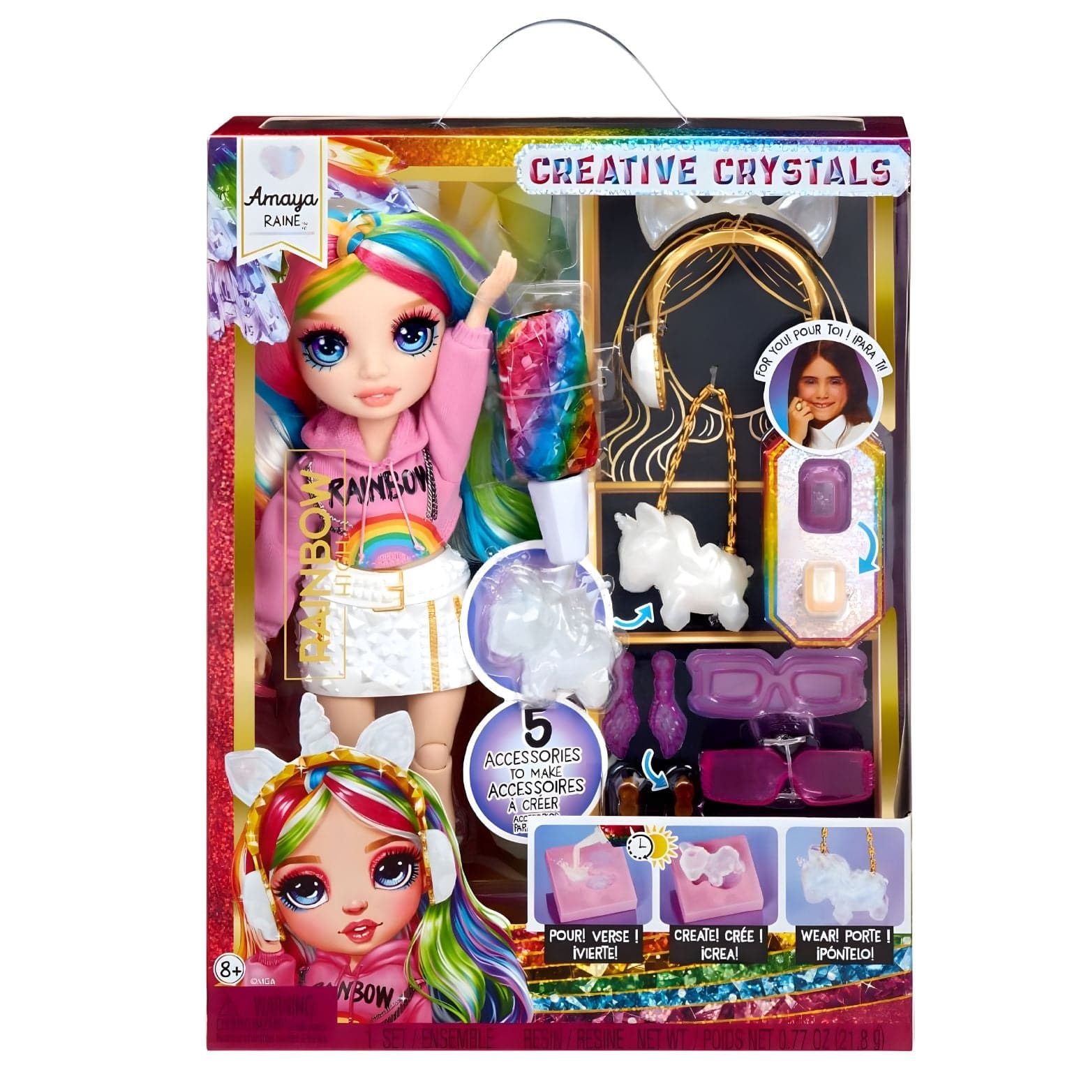 Apresentamos Rainbow High Crystal Amaya Raine com o SKU 772141125 recomendado para + 8 anos