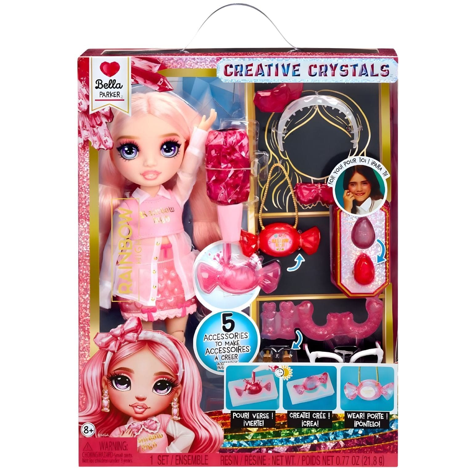 Apresentamos Rainbow High Crystal Bella Parker com o SKU 772136725 recomendado para + 8 anos