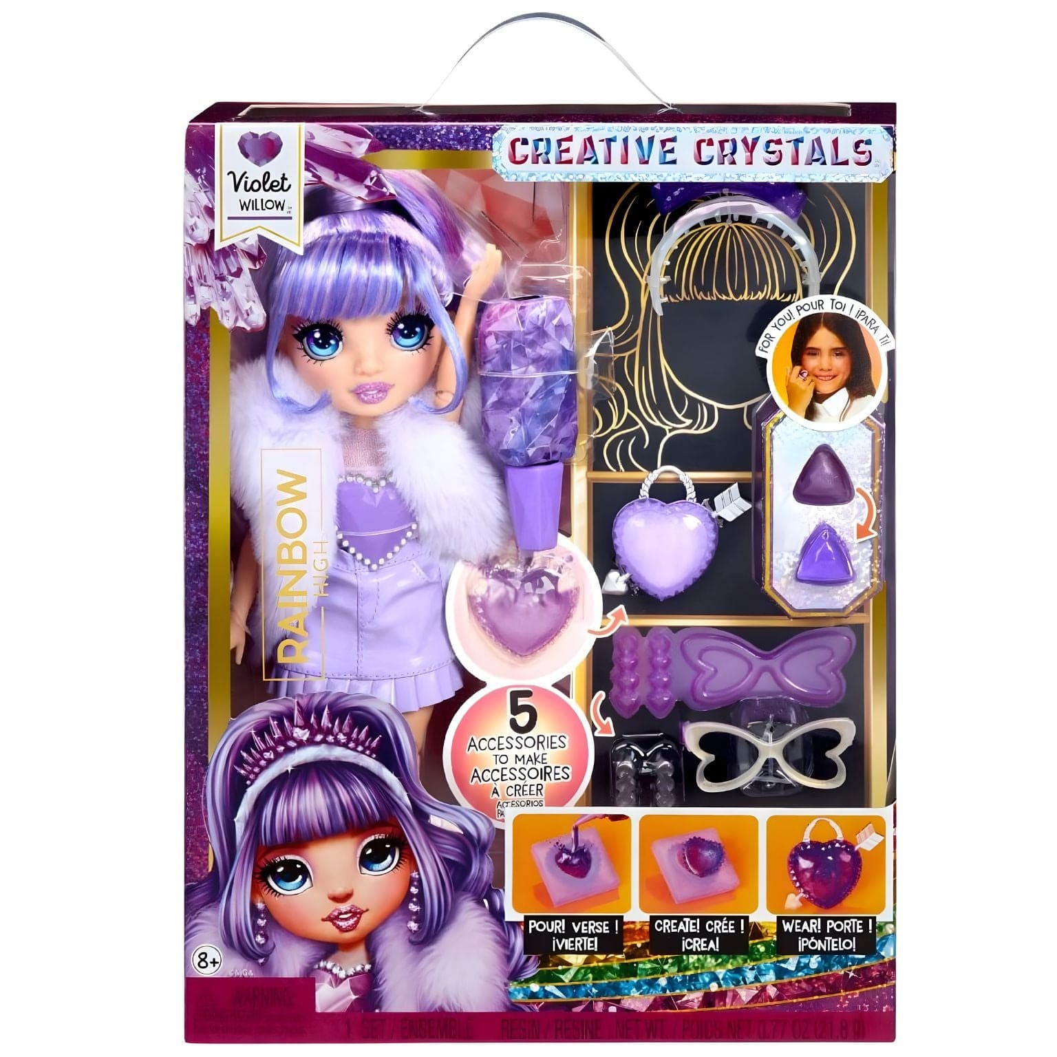 Apresentamos Rainbow High Crystal Violet Willow com o SKU 772140425 recomendado para + 8 anos