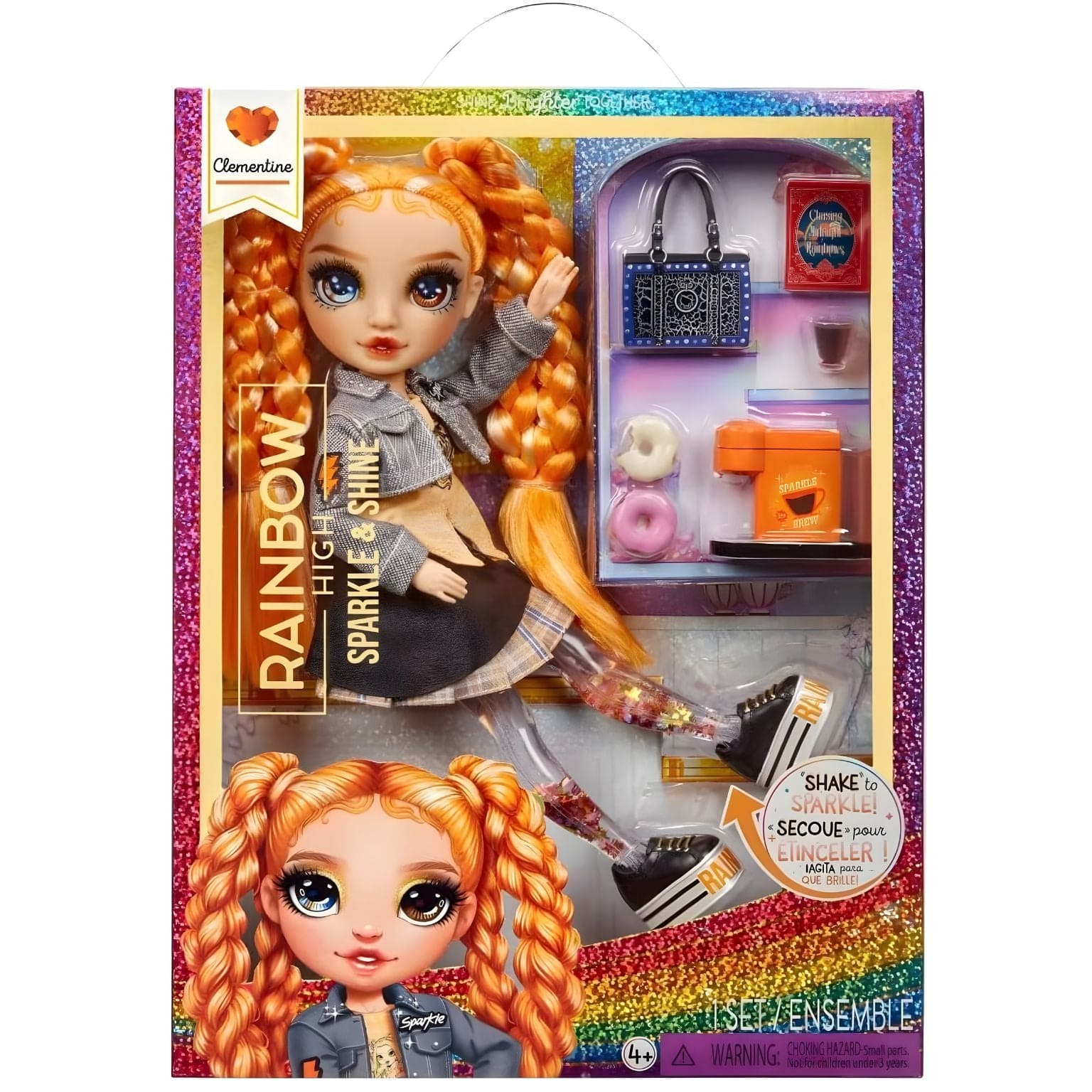 Apresentamos Rainbow High Sparkle & Shine Clementine com o SKU 772780325 recomendado para + 4 anos