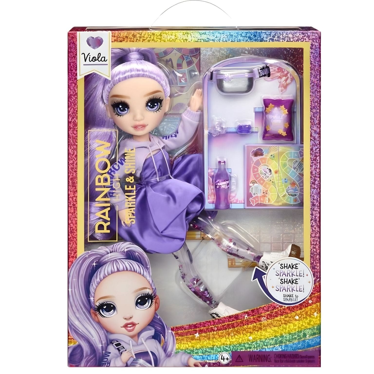Apresentamos Rainbow High Sparkle & Shine Viola com o SKU 772781025 recomendado para + 4 anos