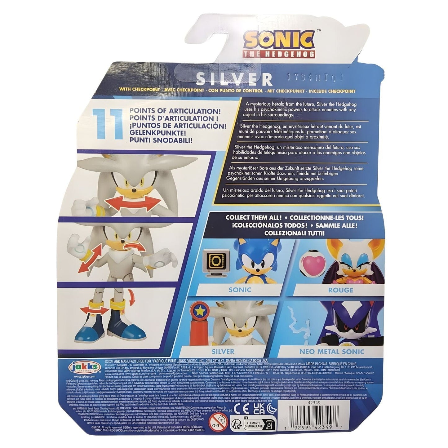 Apresentamos Sonic The Hedgehog - Silver com o SKU 772305325 recomendado para + 3 anos