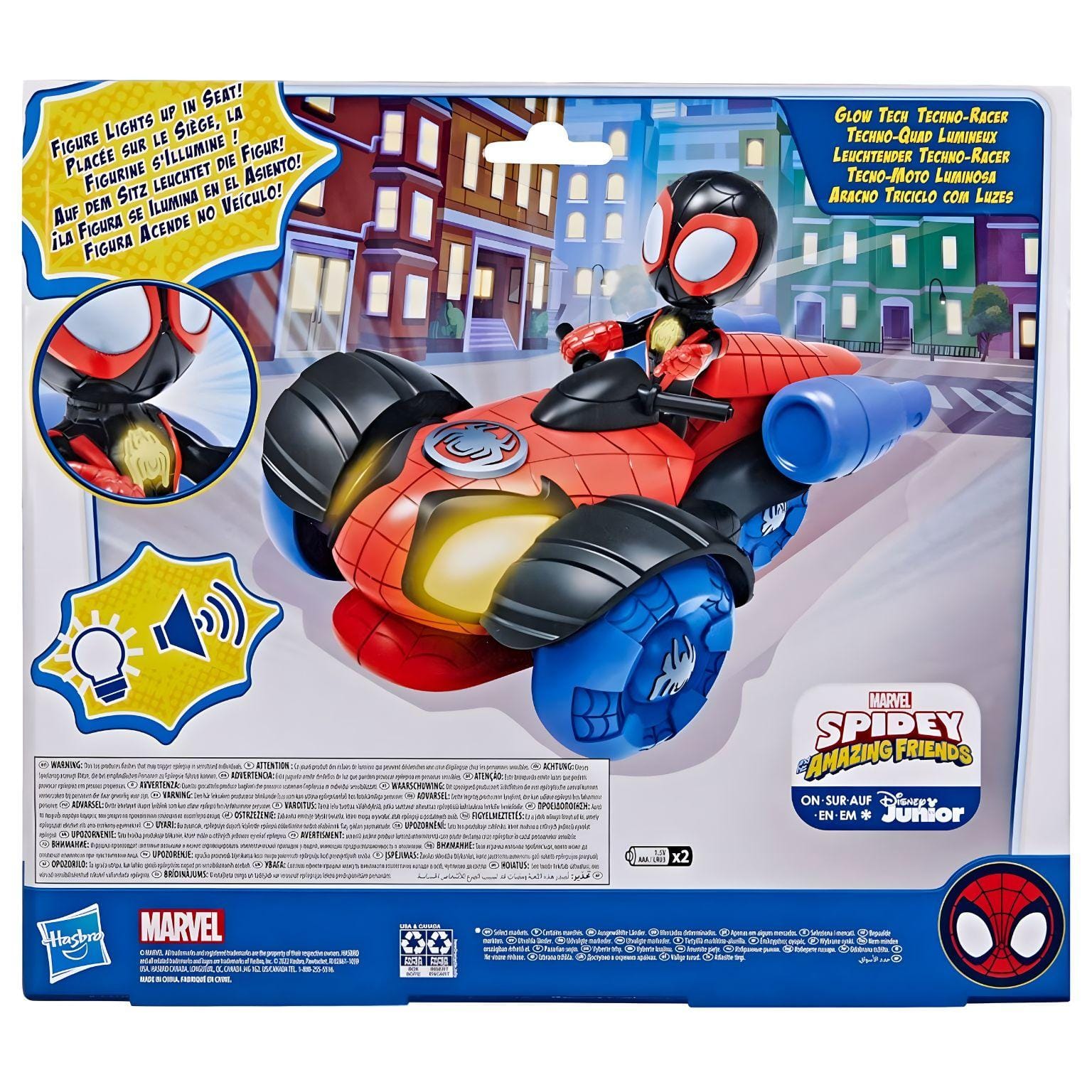 Apresentamos Spidey and His Amazing Friends Aracno triciclo com luzes e sons com o SKU 90453122 recomendado para + 3 anos