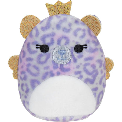 Peluche lilás com manchas e coroa dourada do Squishville Mini Squishmallows - Esquadrão do Pijama