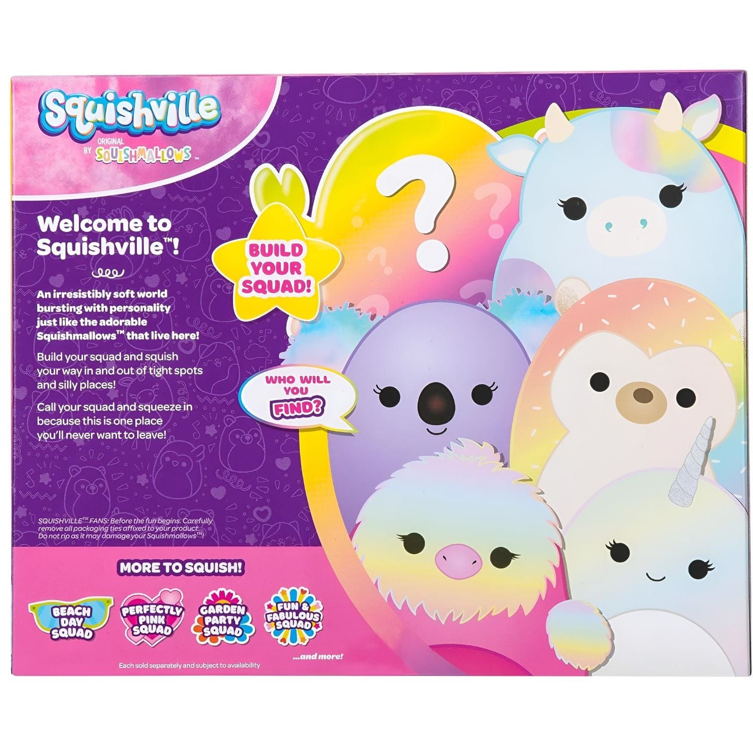 Apresentamos Squishville Mini Squishmallows – Esquadrão Fabuloso com o SKU 23038924 recomendado para + 3 anos