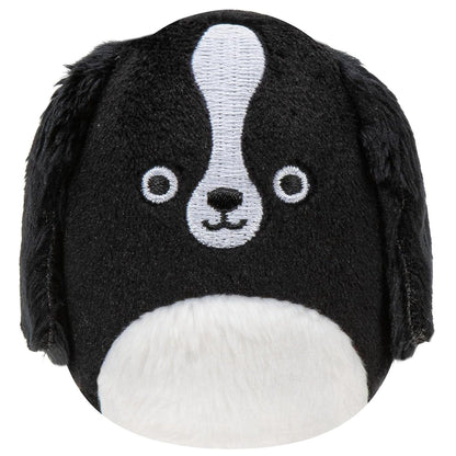 Squishville Mini Squishmallows Esquadrão Preto e Branco: peluche de cão preto e branco
