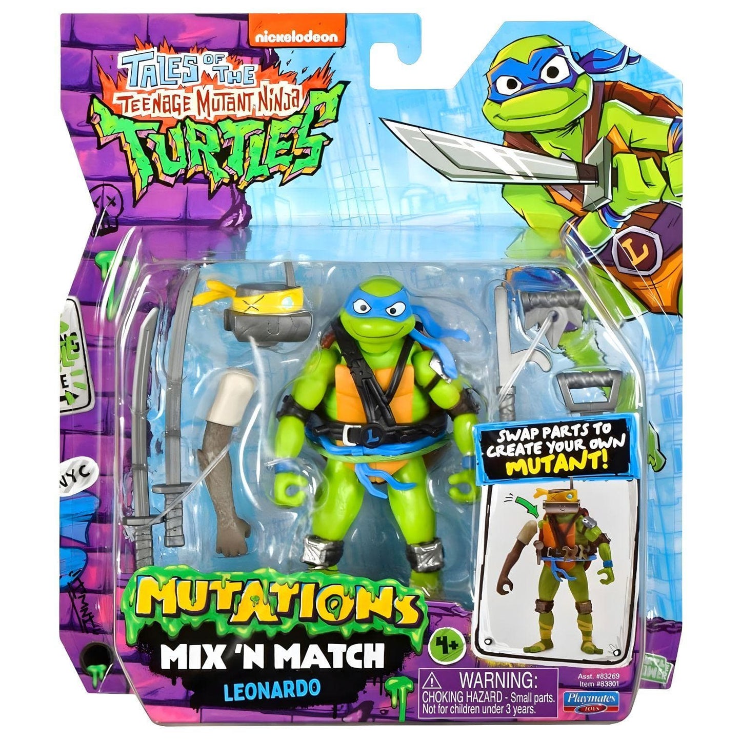 Apresentamos Tartarugas Ninja Mix n Match - Leonardo com o SKU 234017225 recomendado para + 4 anos