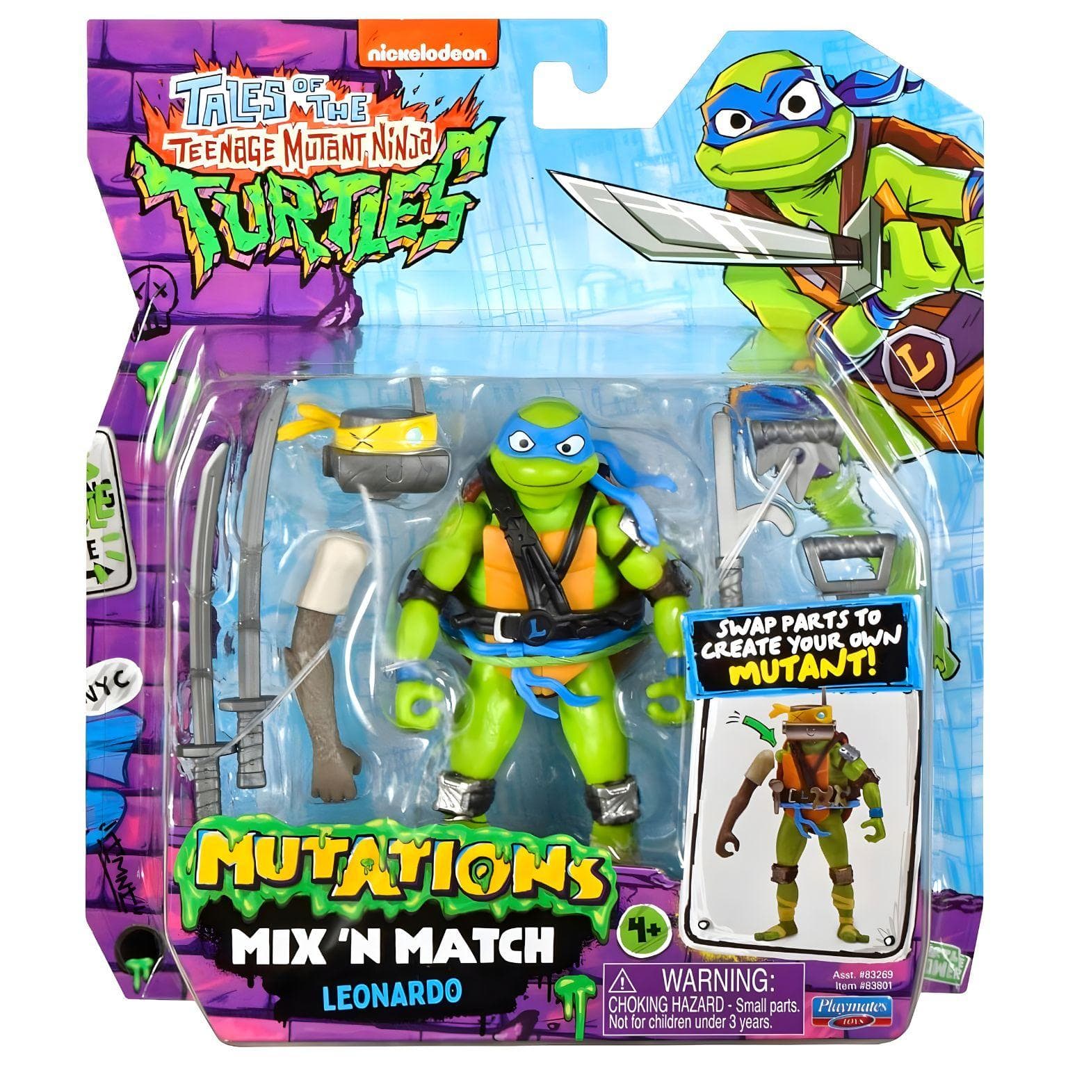 Apresentamos Tartarugas Ninja Mix n Match - Leonardo com o SKU 234017225 recomendado para + 4 anos