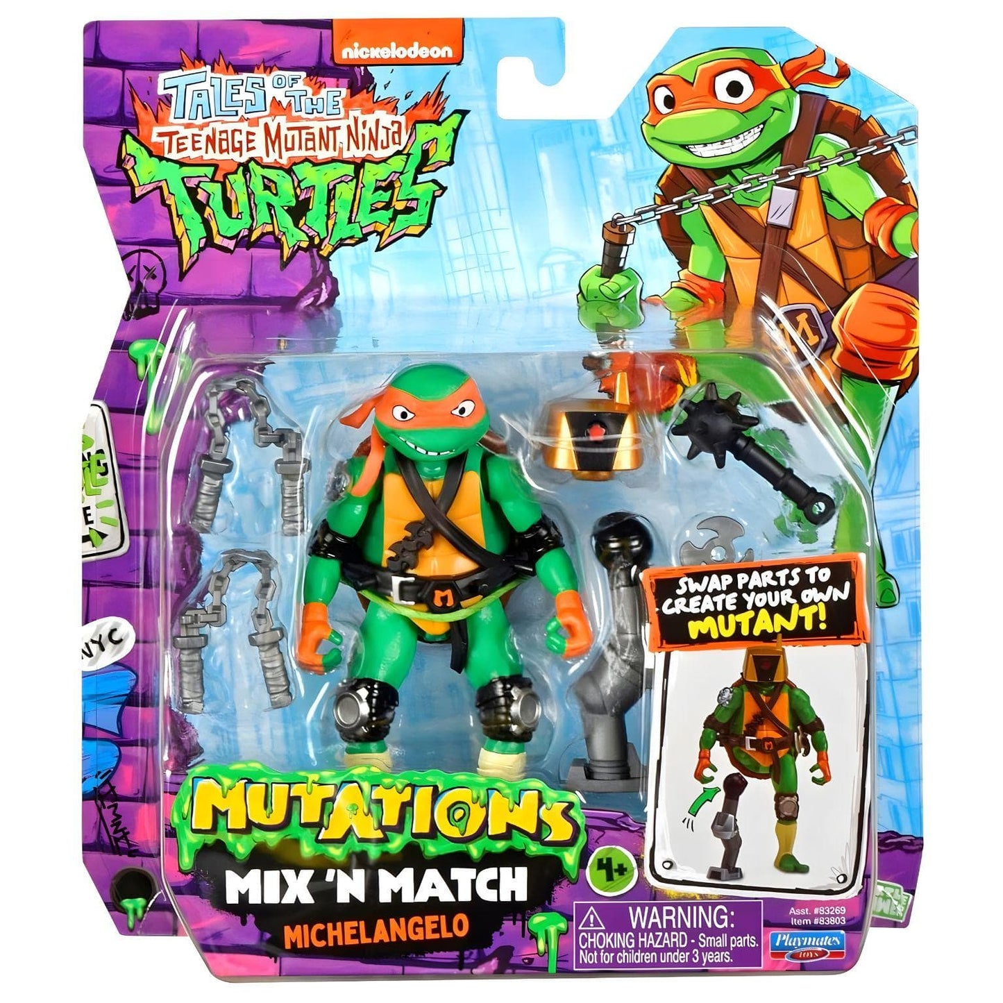 Apresentamos Tartarugas Ninja Mix n Match - Michelangelo com o SKU 234017425 recomendado para + 4 anos