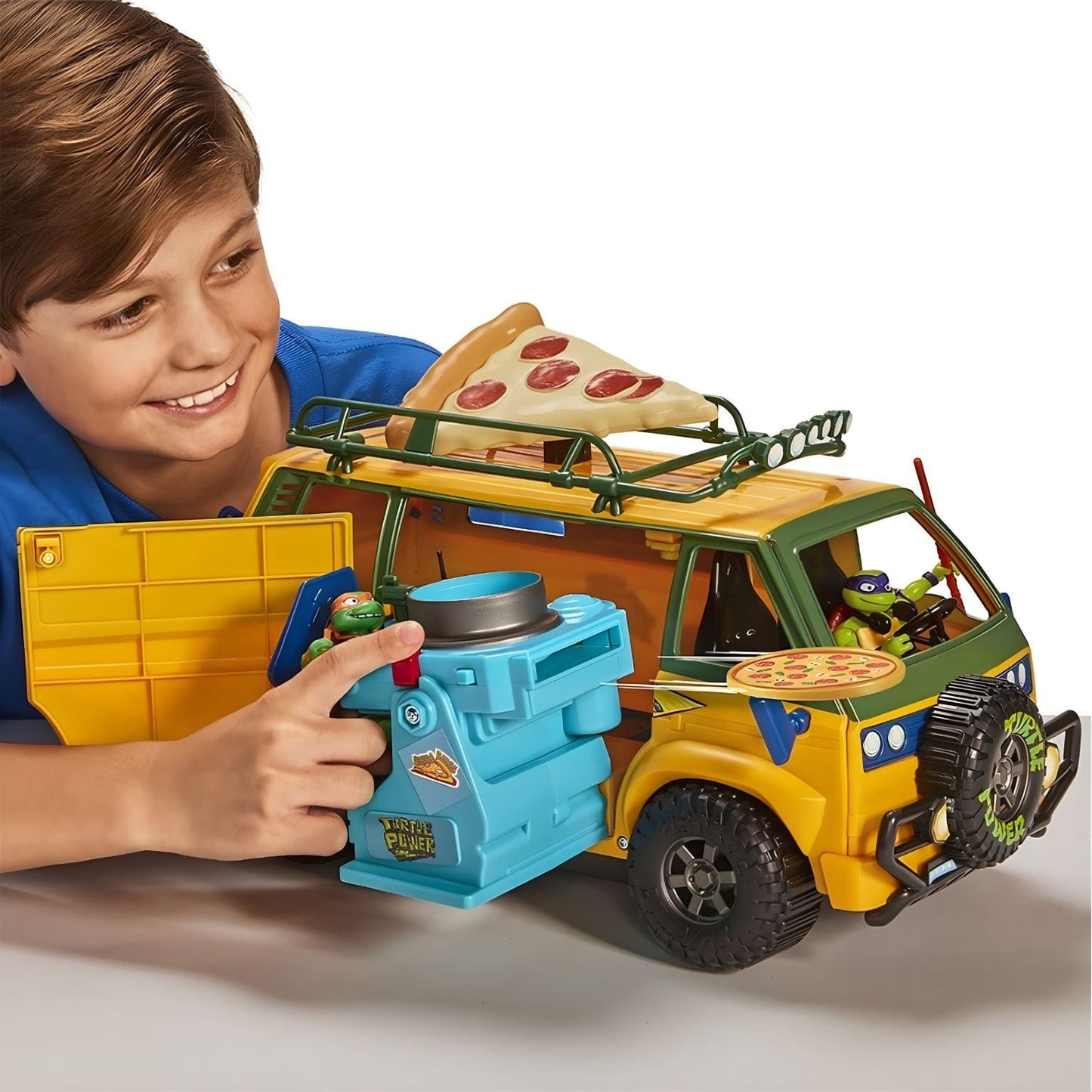 Apresentamos Tartarugas Ninja - Carrinha lançamento de pizzas com o SKU 233875725 recomendado para + 4 anos
