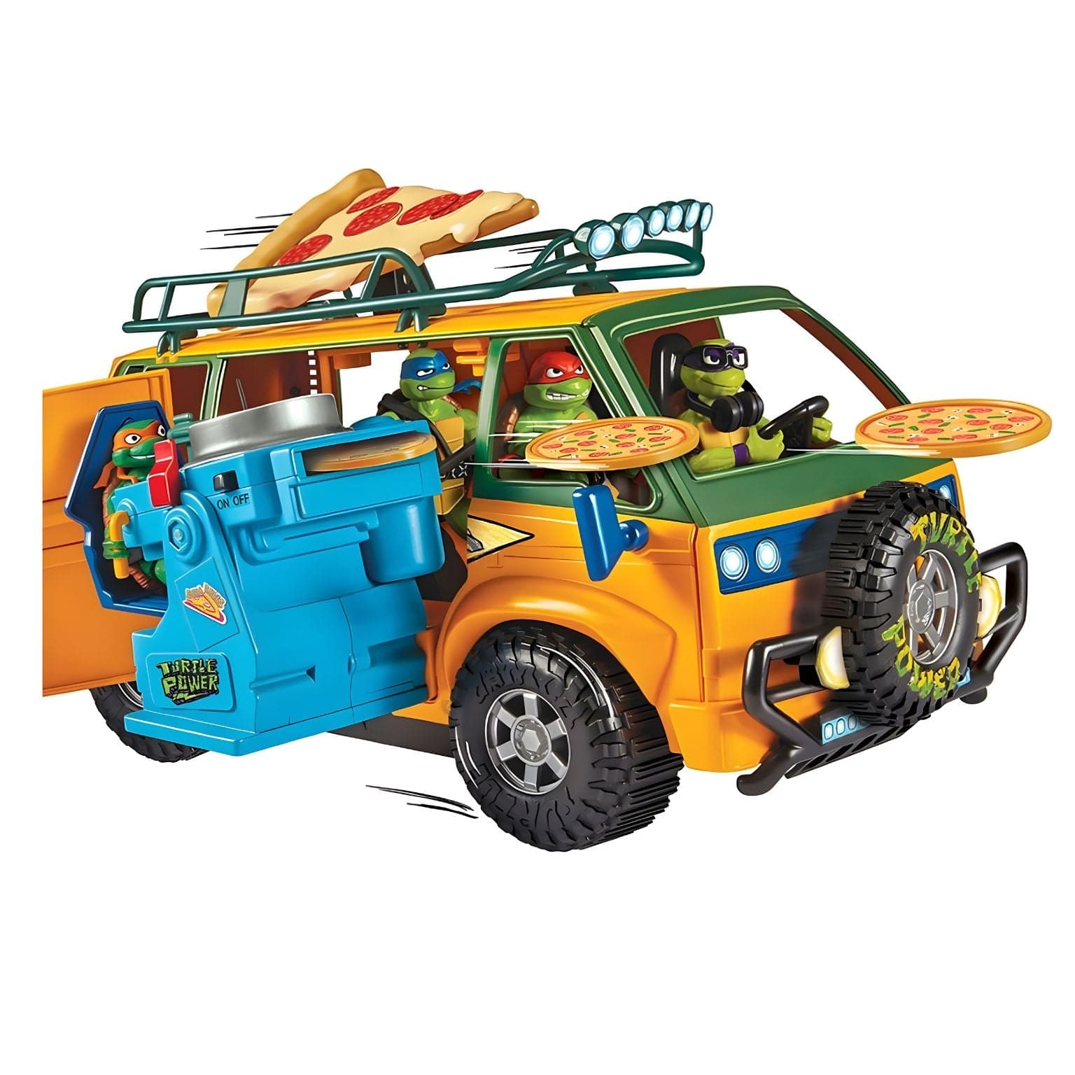 Apresentamos Tartarugas Ninja - Carrinha lançamento de pizzas com o SKU 233875725 recomendado para + 4 anos