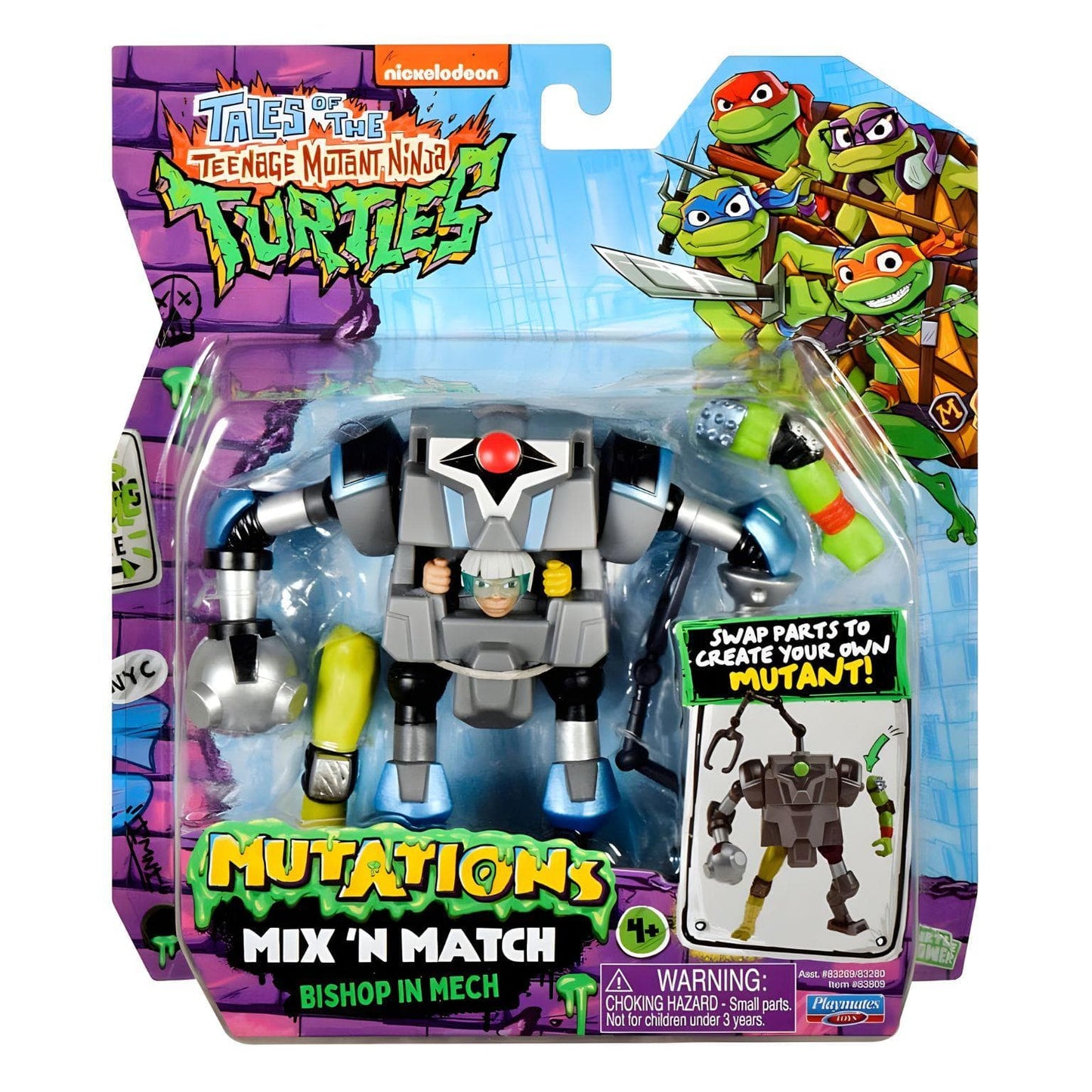 Apresentamos Tartarugas Ninja Mix n Match - Bishop in Mech com o SKU 234017825 recomendado para + 4 anos