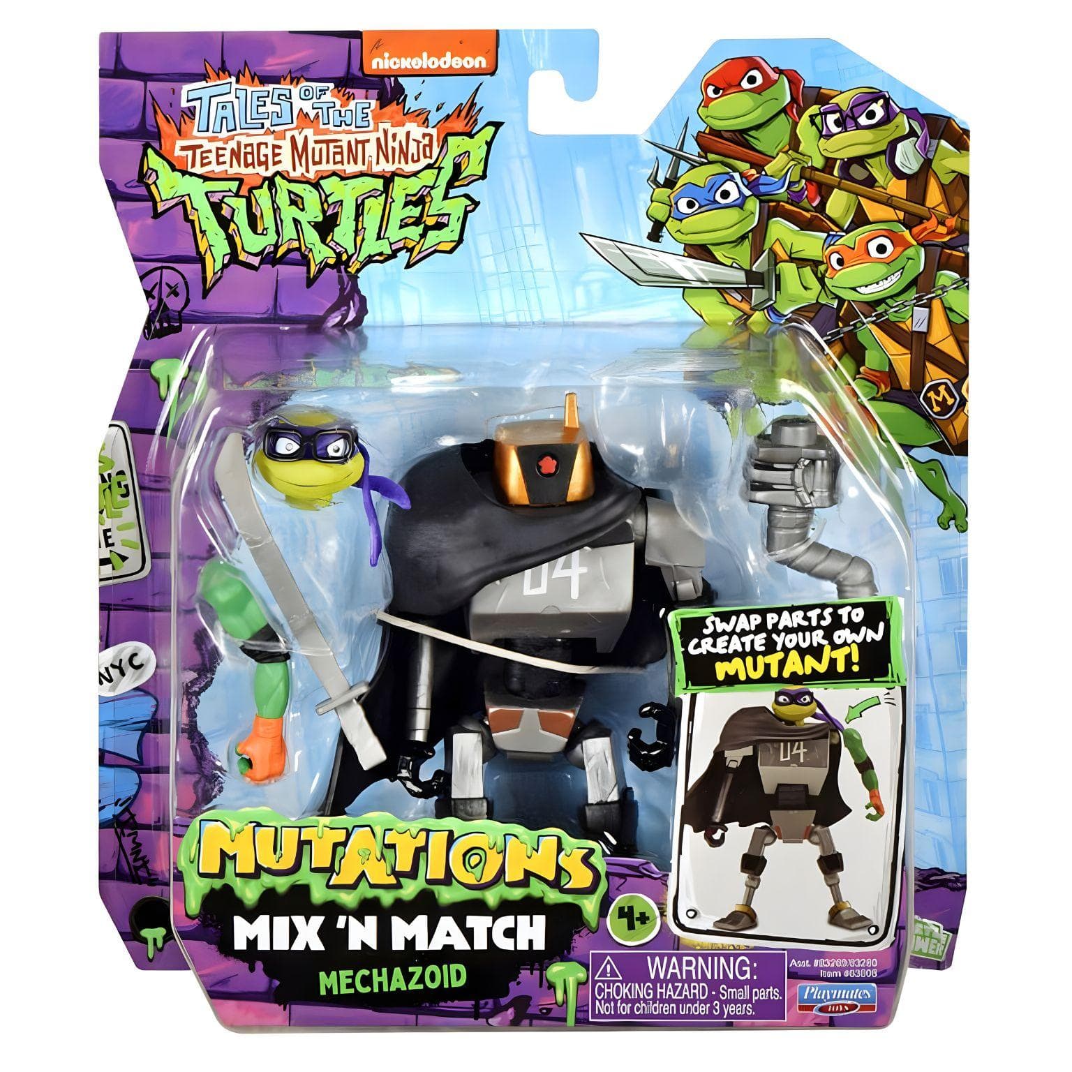 Apresentamos Tartarugas Ninja Mix n Match - Mechazoid com o SKU 234017725 recomendado para + 4 anos
