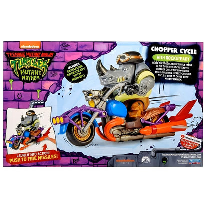 Tartarugas Ninja - Rocksteady com Chopper Cycle