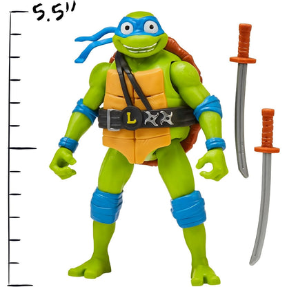 Tartarugas Ninja Shouts Leonardo: figura com 5,5 polegadas e duas espadas