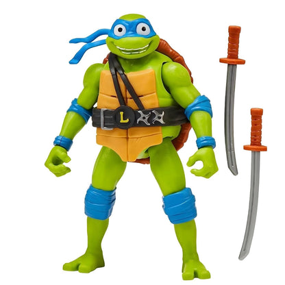 Tartarugas Ninja Shouts Leonardo: figura com bandana azul e duas espadas