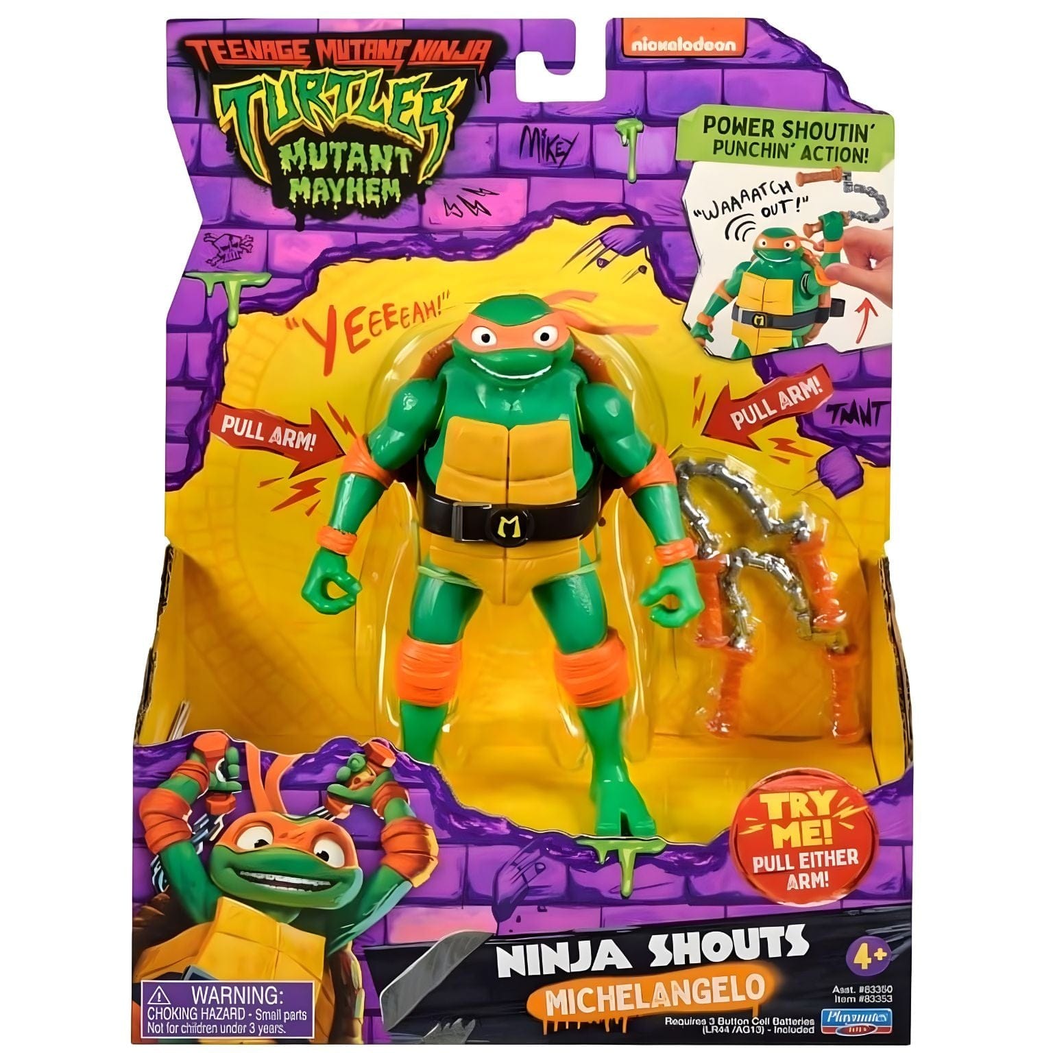Apresentamos Tartarugas Ninja Shouts - Michelangelo com o SKU 233874925 recomendado para + 4 anos