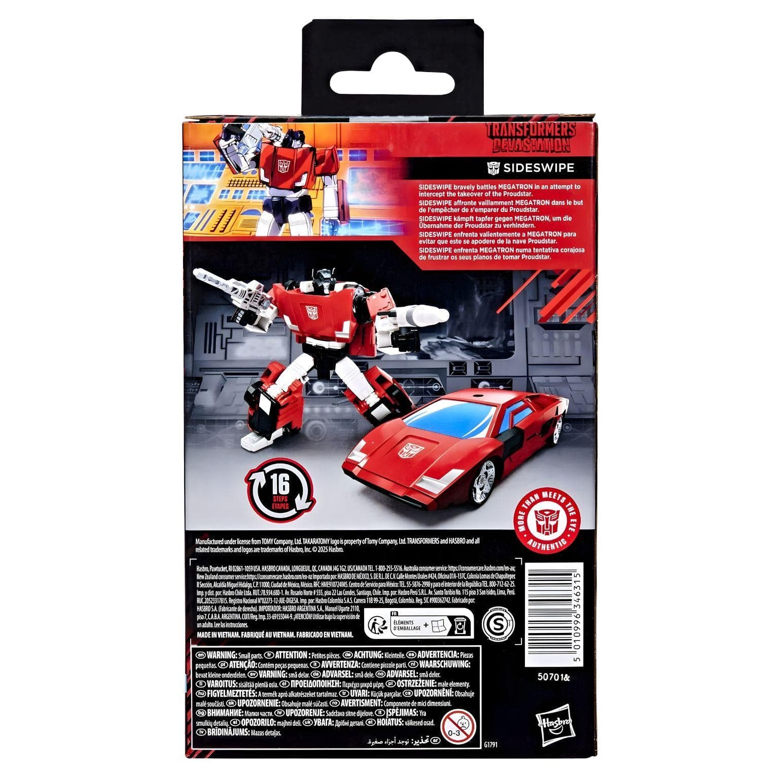 Apresentamos Transformers: Studio Series - Sideswipe com o SKU 861791525 recomendado para + 8 anos