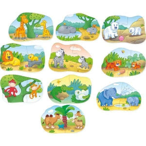 10 Puzzles Animais Bebés - Brincatoys