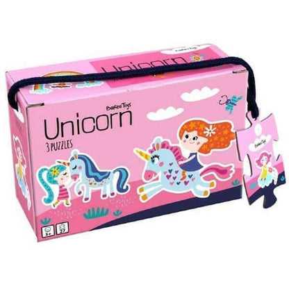 Apresentamos 3 Puzzles Mágicos de Unicórnio com o SKU 50551523 recomendado para + 3 anos