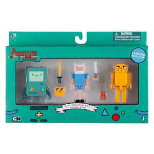 Adventure Time - Conjunto de 3 Minifiguras (BMO, Finn e Jake) - Brincatoys