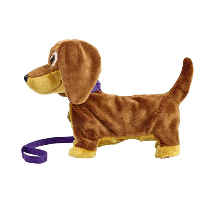 Cão interativo Diggles a andar, vista de lado