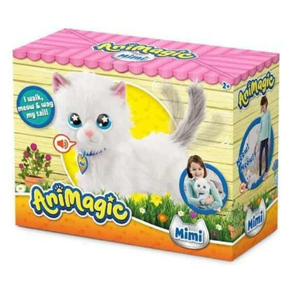 Caixa da Animagic Gata Mimi Miminhos com a gatinha branca e menina