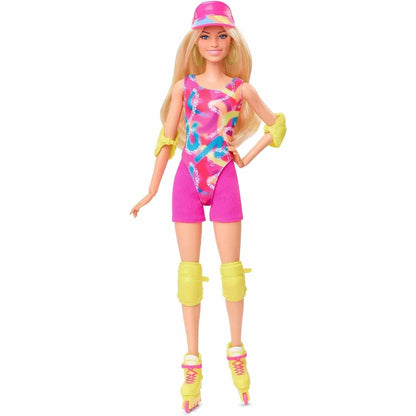 Barbie de fato néon e patins em linha, vista de frente