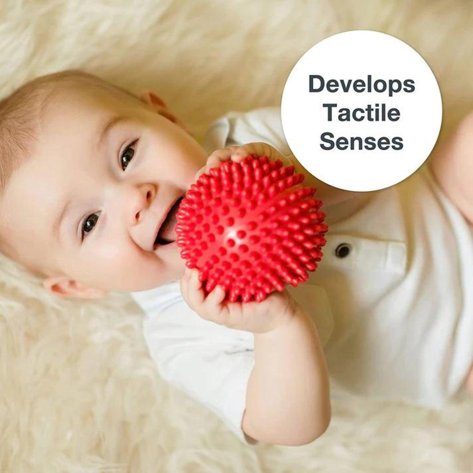 Apresentamos Bola Sensorial Vermelha com o SKU 588630024 recomendado para + 6 meses