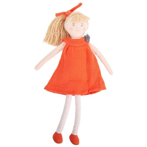 Apresentamos Boneca de Pano com Vestido laranja com o SKU 790186722 recomendado para + 0 meses