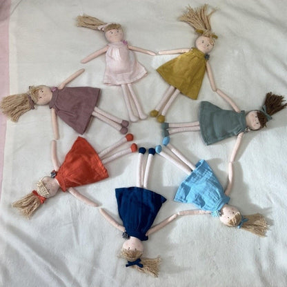 Boneca de pano com Vestido rosa
