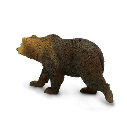Figura de borracha Urso Pardo vista de trás em diagonal