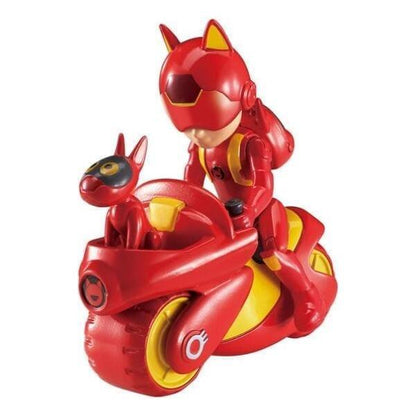 Figura Matt sentado na mota vermelha Pet Mobile