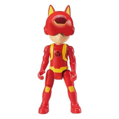 Figura Matt Petronix Defenders de fato vermelho e capacete, vista de frente