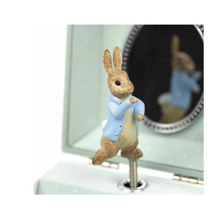 Caixa de Música Peter Rabbit e a Libélula: pormenor da figura do Peter Rabbit